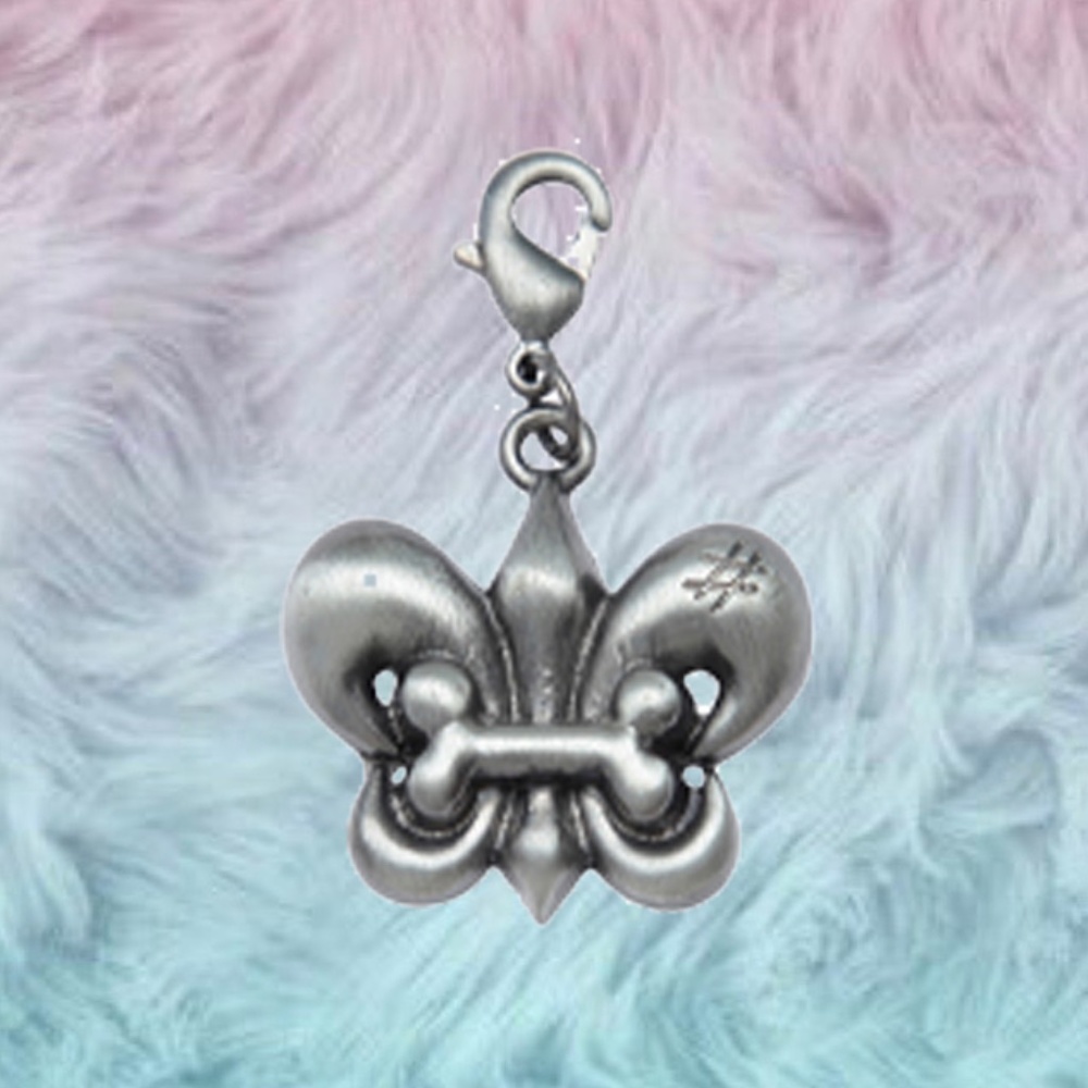 Underground Hound Fleur De Lis Bone Collar Charm